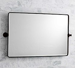 Open Box: Vintage Rounded Rectangle Double Wide Pivot Mirror (40"W x 24"H) - Antique Bronze