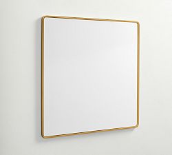 Open Box: Vintage Square Mirror with D-Ring Mount (30") - Brass