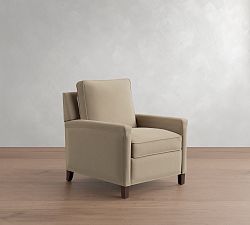 Open Box: Tyler Square Arm Upholstered Recliner without Nailheads (30") - Performance Suede Stone