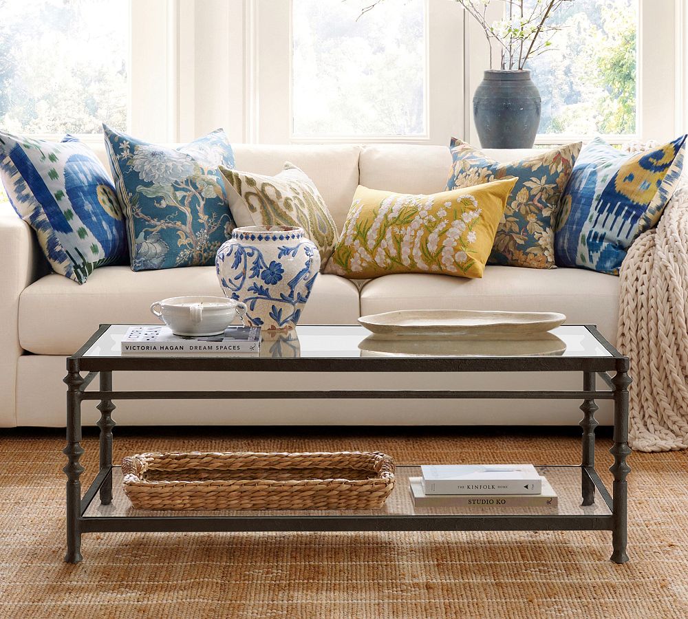Estelle Rectangular Glass Coffee Table (49") by Pottery Barn