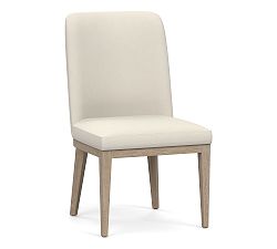 Open Box: Layton Leather Grand Dining Chair - Signature Chalk, Seadrift Legs