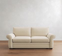 Open Box: Pearce Roll Arm Upholstered Grand Sofa 2x2 (89"), Down Blend Wrapped Cushions - Performance Boucle Oatmeal