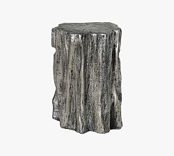Open Box: Sean Stump Accent Stool (19") - Antique Silver