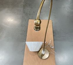 Open Box: Baylor Pleated Shade Task Floor Lamp (64") - Tumbled Brass