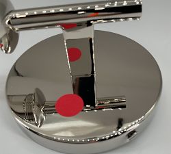 Open Box: Cooper Ribbed Glass Tube Sconce (13") - Polished Nickel