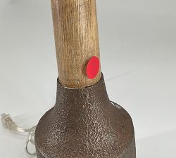 Open Box: Cowan Petite Ceramic &amp; Wood Table Lamp (18") - Camel