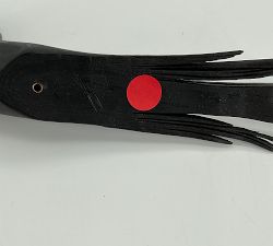 Open Box: Hand-Carved Flock of Bird Objects, Set of 3 - Black