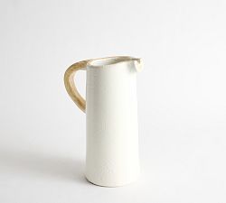 Open Box: Handcrafted Arquette Pitcher, Medium (14"H) - White