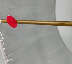 Open Box: Linen Drum Pendant, Large (24"Diam.) - White Linen, Vintage Brass