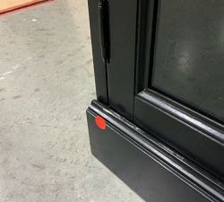 Open Box: Modular Bar Cabinet Base with Glass Doors (18") - Black