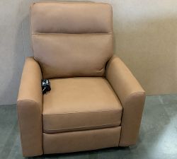 Open Box: Parker Leather Power Swivel Glider Recliner - Aviator Umber