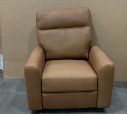 Open Box: Parker Leather Power Swivel Glider Recliner - Aviator Umber