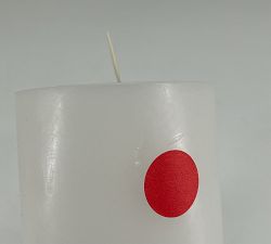 Open Box: Premium Flickering Flameless Wax Pillar Candle, 3" x 6" - White