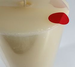 Open Box: Premium Flickering Flameless Wax Pillar Candle, 4" x 8" - Ivory