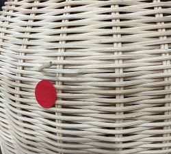 Open Box: Silvia Handwoven Rattan Pendant (12") - Dark Bronze