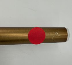 Open Box: Standard Curtain Rod &amp; Wall Bracket, 166"-240", 1.25" diam. - Brass