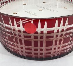 Open Box: Stewart Plaid Candle, XL (9" x 3.75") - Snow Berry