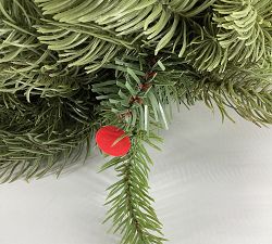 Open Box: Tree Classics by Balsam Hill Faux Lit Classic Fraser Fir Wreath (24") - Clear LED Lights