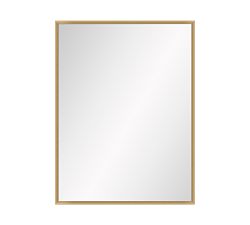 Open Box: Wood Framed Wall Mirror, Beveled Profile (49.5"W x 37.5"H) - Natural Woodgrain