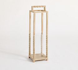 Open Box: Wooden Valley Lantern, Large (33") - White Wash