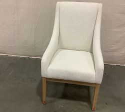 Open Box: York Upholstered Dining Armchair - Performance Boucle Oatmeal, Seadrift