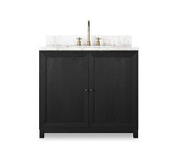 Bryer 36"-48" Marble Top Single Sink Vanity