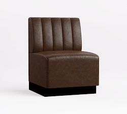 Garbo Channel Tufted Leather Banquette