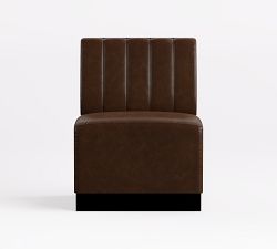 Garbo Channel Tufted Leather Banquette