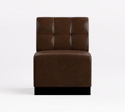 Garbo Grid Tufted Leather Banquette