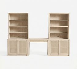 Marina Cane Storage Cabinet Desk (108")