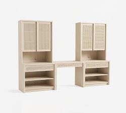 Marina Cane Storage Shelf Desk Set (126")