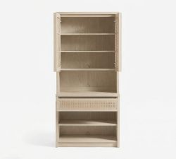 Marina Cane Tall 2-Piece Storage Cabinet (36")