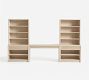 Marina Grand Cane Storage Shelf Console Desk Set (126")