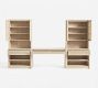 Marina Grand Cane Storage Shelf Console Desk Set (126")