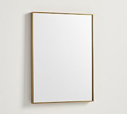 Open Box: Linden Rectangular Mirror (19" x 26") - Tumbled Brass
