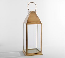 Open Box: Chester Brushed Lantern, XL (36"H) - Antique Brass
