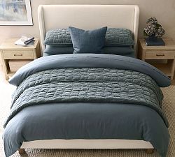 Open Box: Cozy Cloud Handcrafted Quilt, King/Cal. King - Steel Blue