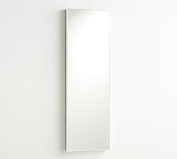 Open Box: Delaney Over the Door Mirror, 16" x 51" - White