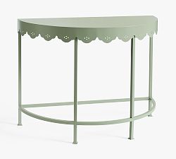 Open Box: Julia Berolzheimer Eloise Demilune Scalloped Etagere (40" x 20" x 30") - Green
