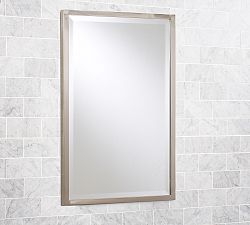 Open Box: Kensington Recessed Medicine Cabinet, XL (20"W x 33.5"L) - Satin Nickel