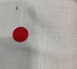 Open Box: Emery Linen Grommet Blackout Curtain, 100"W x 108"L - White, Antique Bronze