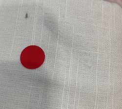 Open Box: Emery Linen Grommet Blackout Curtain, 100"W x 108"L - White, Antique Bronze