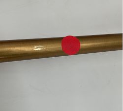 Open Box: Standard Curtain Rod &amp; Wall Bracket, 108" - 144", 1.25" diam. - Brass