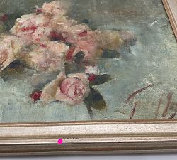 Open Box: Timeless Roses Framed Print (24" x 19") - White Gold