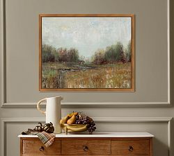 Sunday Fields Framed Canvas