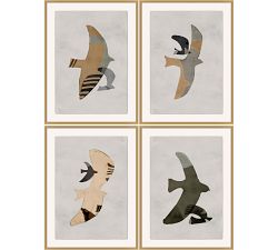 Neutral Flock Framed Print