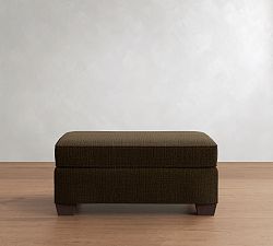 Open Box: PB Comfort Ottoman and a Half - Performance Casual Chenille Espresso