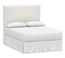 Open Box: Raleigh Square Upholstered Tall Headboard without Nailheads (43.5"H), Full - Basketweave Slub Ivory