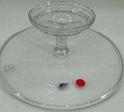 Open Box: Antique Cut Glass Cake Dome &amp; Stand - Clear