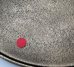 Open Box: Antiqued Metal Decorative Tray, Round (21"Diam) - Gold